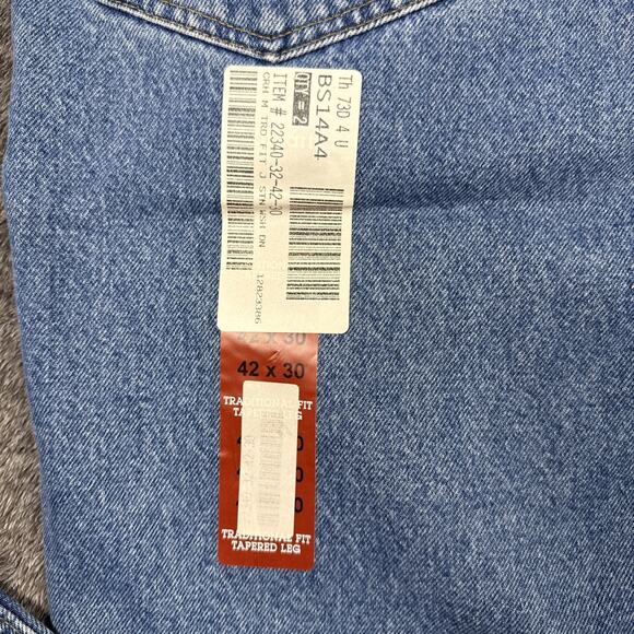 Carhartt Men’s 38x34 Blue Denim Jeans Traditional Fit Tapered Leg NWT - Picture 8 of 9